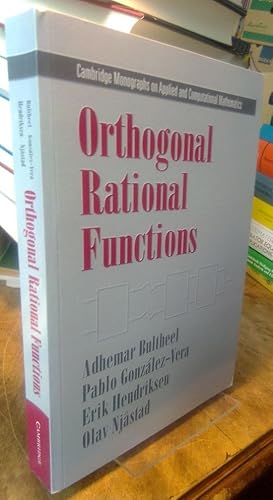 Bild des Verkufers fr Orthogonal Rational Functions. zum Verkauf von Antiquariat Thomas Nonnenmacher