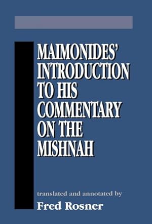 Immagine del venditore per Maimonides' Introduction to His Commentary on the Mishnah venduto da AHA-BUCH GmbH