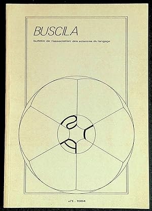 Image du vendeur pour Buscila n3, 1984 mis en vente par LibrairieLaLettre2