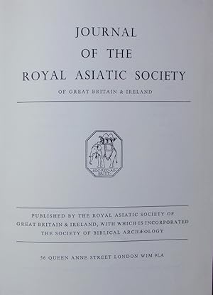 Bild des Verkufers fr Journal of the Royal Asiatic Society. 1973. zum Verkauf von Antiquariat Bookfarm