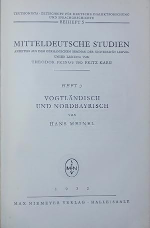 Seller image for Vogtlndisch und Nordbayrisch. for sale by Antiquariat Bookfarm