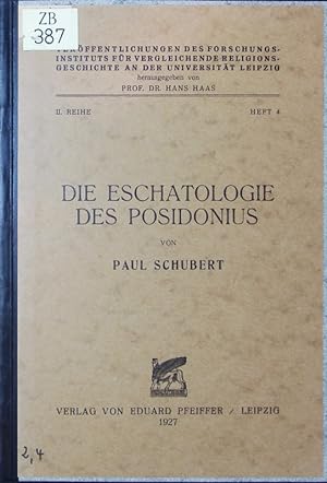 Bild des Verkufers fr Die Eschatologie des Posidonius. zum Verkauf von Antiquariat Bookfarm