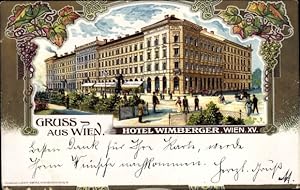 Passepartout Ansichtskarte / Postkarte Wien 15 Rudolfsheim Fünfhaus Österreich, Hotel Wimberger, ...