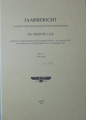 Immagine del venditore per Jaarbericht van het Vooraziatisch-Egyptisch Gezelschap Ex Oriente Lux. No. 34. venduto da Antiquariat Bookfarm