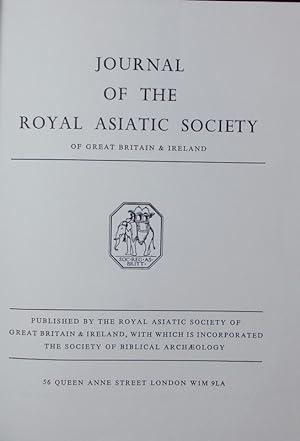 Image du vendeur pour Journal of the Royal Asiatic Society. 1972. mis en vente par Antiquariat Bookfarm