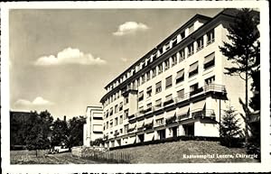 Bild des Verkufers fr Ansichtskarte / Postkarte Luzern Stadt Schweiz, Kantonsspital, Chirurgie zum Verkauf von akpool GmbH