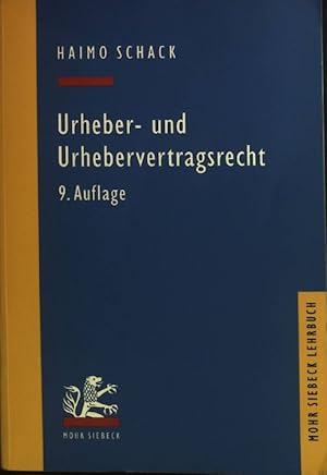 Bild des Verkufers fr Urheber- und Urhebervertragsrecht. Mohr Siebeck Lehrbuch zum Verkauf von books4less (Versandantiquariat Petra Gros GmbH & Co. KG)