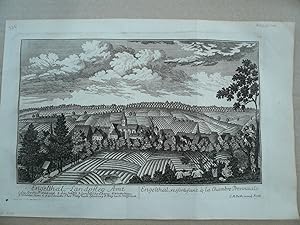 Engelthal, anno 1760, Kupferstich, Roth C.M., sehr selten Verlag: Prospecte aller Nürnbergischen ...