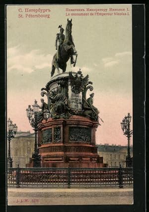 Ansichtskarte St. Pétersbourg, Le Monument de l`Empereur Nicolas I.