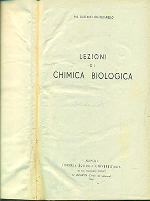 Bild des Verkufers fr Lezioni di chimica biologica zum Verkauf von Librodifaccia
