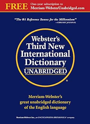 Imagen del vendedor de Webster's Third New International Dictionary, Unabridged a la venta por Pieuler Store
