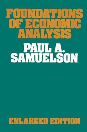 Imagen del vendedor de Foundations of Economic Analysis a la venta por Pieuler Store