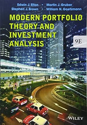 Seller image for Modern Portfolio Theory and Investment Analysis for sale by Pieuler Store