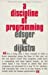 Image du vendeur pour A Discipline of Programming mis en vente par Pieuler Store