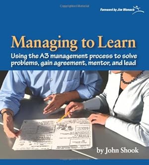 Seller image for Managing to Learn: Using the A3 Management Process to Solve Problems, Gain Agreement, Mentor and Lead for sale by Pieuler Store