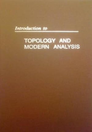 Seller image for Introduction to Topology and Modern Analysis for sale by Pieuler Store