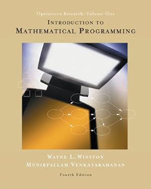 Image du vendeur pour Introduction to Mathematical Programming: Operations Research, Vol. 1 (Book & CD-ROM) mis en vente par Pieuler Store