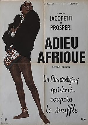 "ADIEU AFRIQUE" Affiche originale AFRICA ADDIO / Documentaire réalisé par Gualtiero JACOPETTI et ...