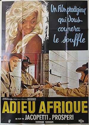"ADIEU AFRIQUE" Affiche originale AFRICA ADDIO / Documentaire réalisé par Gualtiero JACOPETTI et ...
