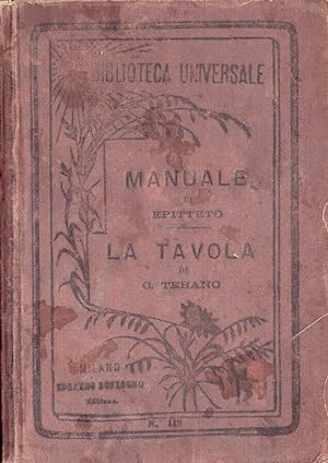 Bild des Verkufers fr Manuale - La tavola zum Verkauf von Biblioteca di Babele