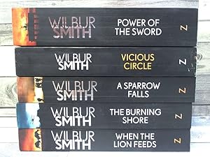 Seller image for 5 The Courtney Series (Power of The Sword, Vicious Circle, Sparrow Falls, Burning Shore, When the Lion Feeds) for sale by Archives Books inc.