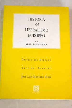Bild des Verkufers fr Historia del Liberalismo europeo zum Verkauf von Alcan Libros