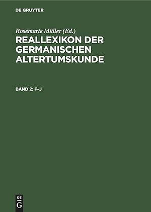 Imagen del vendedor de Reallexikon der Germanischen Altertumskunde, Band 2, FJ a la venta por moluna