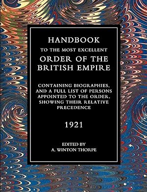 Imagen del vendedor de Handbook to the Most Excellent Order of the British Empire(1921) a la venta por moluna