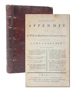 Seller image for An Interesting Appendix to Sir William Blackstone's Commentaries on the Laws of England. for sale by Whitmore Rare Books, Inc. -- ABAA, ILAB