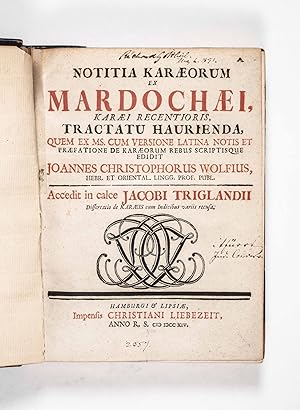 Notitia Karaeorum ex Mardochaei, Karaei recentioris, tractatu haurienda, quem ex MS. cum versione...