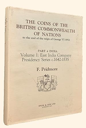 Bild des Verkufers fr Coins of the British Commonwealth of Nations. Part 4. India. Volume 1. East India Company zum Verkauf von Charles Davis