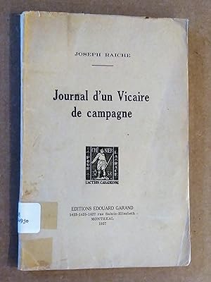 Imagen del vendedor de Journal d'un vicaire de campagne a la venta por Livresse