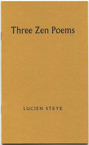 Bild des Verkufers fr Three Zen Poems zum Verkauf von Between the Covers-Rare Books, Inc. ABAA