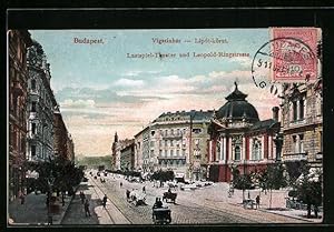 Ansichtskarte Budapest, Lustspiel-Theater und Leopold-Ringstrasse