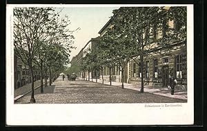 Ansichtskarte Prag / Praha-Karlin, Ziskastrasse, Allee mit Gebäudeansichten