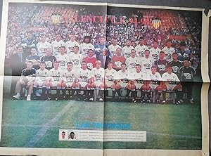 POSTER VALENCIA C. F TEMPORADA 94-95 .Calendario de liga.