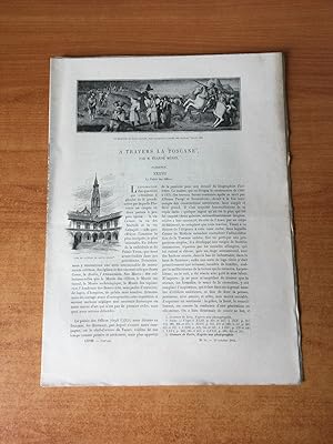 Bild des Verkufers fr LE TOUR DU MONDE 1894 n 16 : A TRAVERS LA TOSCANE zum Verkauf von KEMOLA
