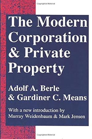 Immagine del venditore per The Modern Corporation and Private Property venduto da Pieuler Store