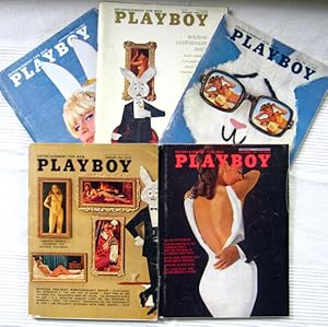 Playboy - amerikanisch. Konvolut von 5 Heften.