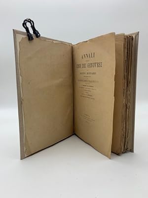 Bild des Verkufers fr Annali delle cose dei Genovesi.volgarizzati da Bartolomeo Paschetti aggiuntevi la traduzione della Miloniana, le Lettere e le poesie volgari con nuovi documenti. zum Verkauf von Coenobium Libreria antiquaria