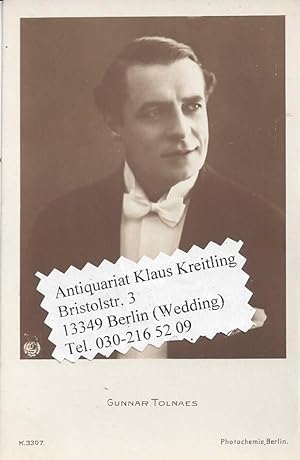 Bild des Verkufers fr Gunnar Tolnaes - Norwegischer Theater- und Filmschauspieler ( 1879 - 1940 ) zum Verkauf von Klaus Kreitling