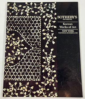 Sotheby's: Korean Works of Art [Asian Art]. New York: December 2, 1992