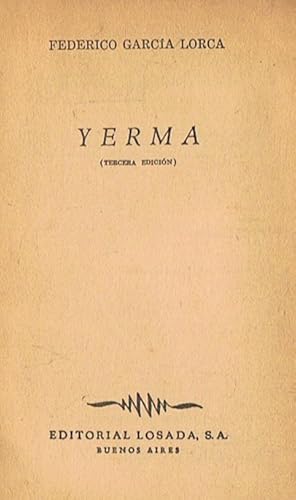 Seller image for YERMA. Poema trgico en tres actos y seis cuadros (1924) for sale by Librera Torren de Rueda