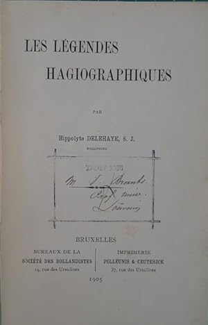 LES LÉGENDES HAGIOGRAPHIQUES