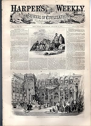 Seller image for Harper's Weekly: Journal of Civilization: Vol. 1, No.32: August 8, 1857 for sale by Dorley House Books, Inc.