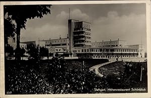 Bild des Verkufers fr Ansichtskarte / Postkarte Stuttgart in Wrttemberg, Weienhofsiedlung, Hhenrestaurant Schnblick zum Verkauf von akpool GmbH