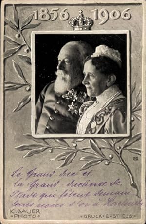 Ansichtskarte / Postkarte Großherzog Friedrich I. von Baden, Luise von Preußen, Jubiläum 1906