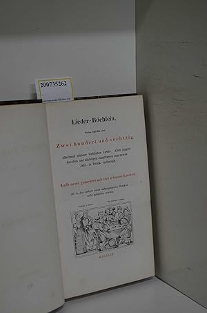 Bild des Verkufers fr Das Ambraser Liederbuch vom Jahre 1582 [Lieder-Bchlein, darinn begriffen sind zwei hundert und sechzig allerhand schner weltlicher Lieder .] / hrsg. von Joseph Bergmann / Literarischer Verein (Stuttgart): Bibliothek des Literarischen Vereins in Stuttgart ; 12 zum Verkauf von ralfs-buecherkiste