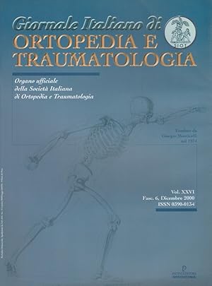 Immagine del venditore per Giornale Italiano di Ortopedia e Traumatologia Volume XXVI - Fascicolo 6 - Dicembre 2000 venduto da Versandantiquariat Nussbaum