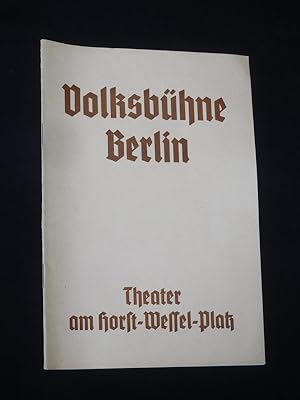 Imagen del vendedor de Programmheft Volksbhne Berlin Theater am Horst-Wessel-Platz 1937/ 38. ROSE BERND von Hauptmann. Spielleitung: Heinz Dietrich Kenter, Bhnenbild: Benno von Arent. Mit Doris Krger (Rose Bernd), Friedrich Ettel, Erika Doerner, Christian Kayler, Annemarie Steinsieck, Erik Radolf, Robert Thiem, Ernst Hetting, Hugo Gau-Hamm, Vera Complojer a la venta por Fast alles Theater! Antiquariat fr die darstellenden Knste